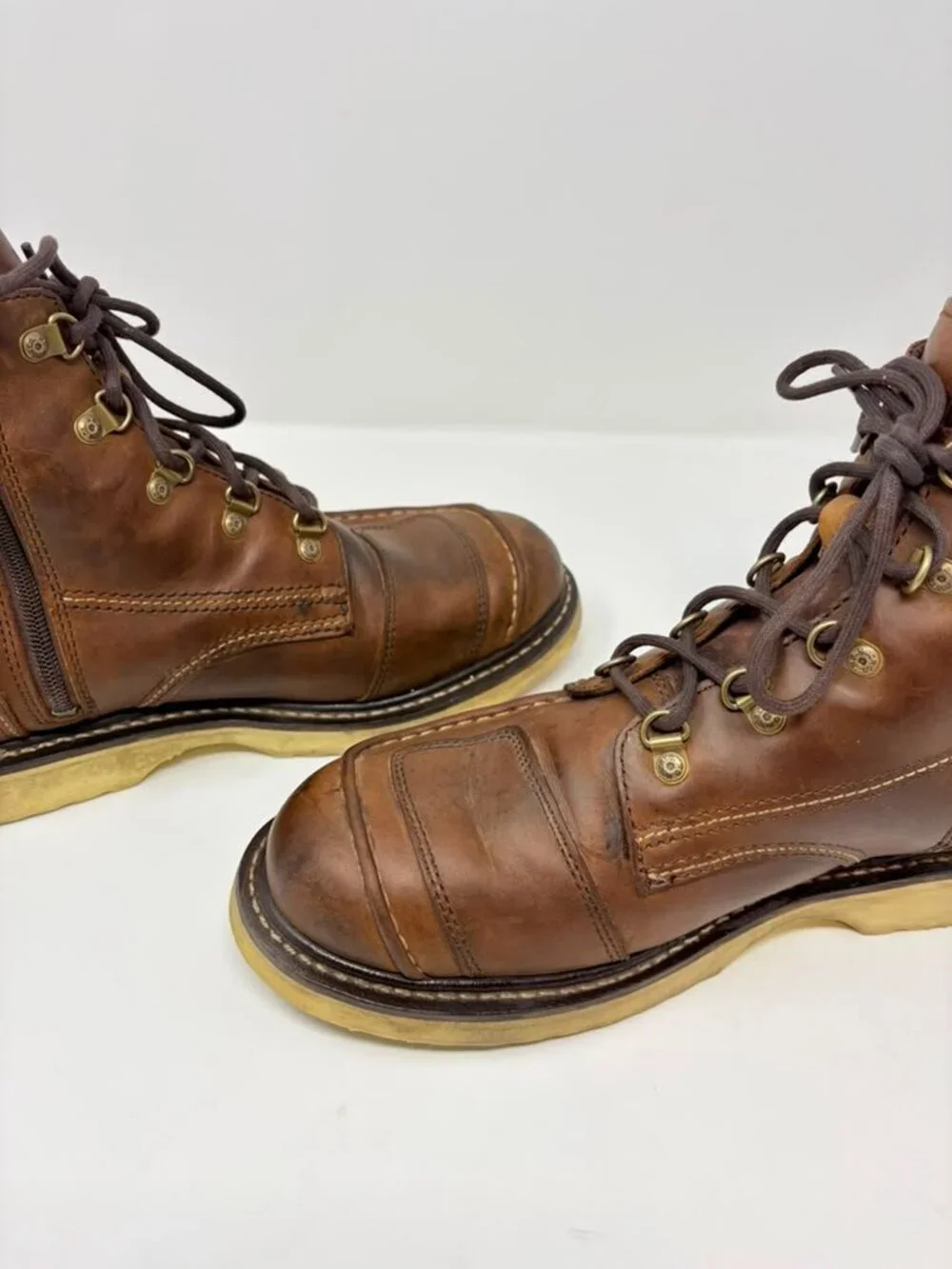 Harley-Davidson Brown Leather Motorcycle Boots D93470 Men’s 10